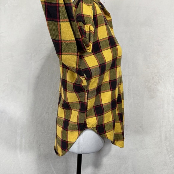 2 Vintage Diane Von Furstenberg Boxy Flannel Plaid Shirts Size S M Buffalo LOT - Picture 5 of 16